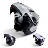 PITMOTO PM-516 Dual Visor Modular Flip-Up Motorcycle Helmet